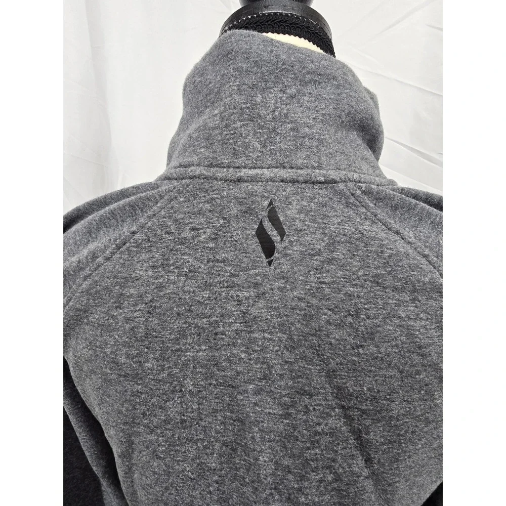 Skechers Los Angeles Womens Medium Gray‎ Full Zip Fleece Jacket Funnel Neck 1228